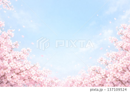 桜　背景 137109524