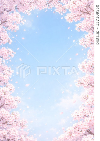 桜　背景 137109550