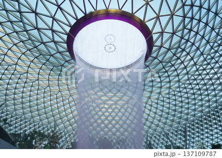 Jewel Changi Airport Rain Vortex Singapore Modern Architecture Jewel Changi Airport Rain Vortex Singapore Modern Architecture 137109787