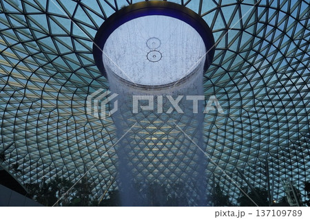 Jewel Changi Airport Waterfall Impressive Architecture 137109789