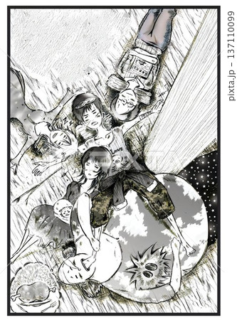 【昼下がりの寝子たち】オリジナルイラスト作品129 137110099