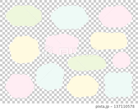 Spring pastel color fluid shape frames and speech bubbles set Spring pastel color fluid shape frames and speech bubbles set 137110578