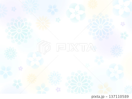 カラフルな春の花の背景イラスト カラフルな春の花の背景イラスト 137110589