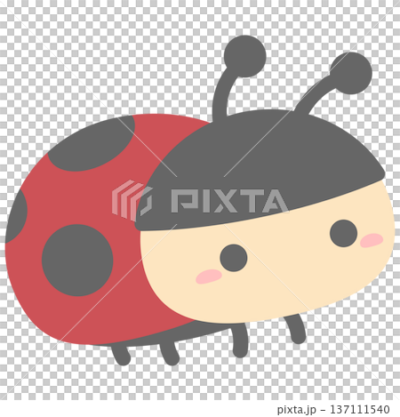 可愛いてんとう虫のキャラクター 137111540