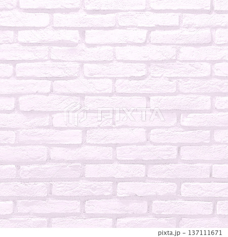 ピンク色のレンガの壁の正方形の背景画像 137111671