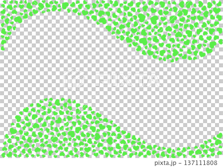 Heart pattern background Green monochrome Heart 137111808