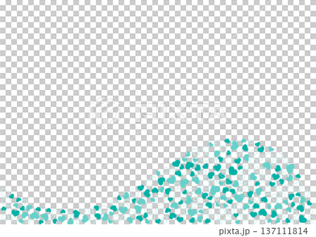心形圖案背景綠色3色邊框和純色心形 137111814