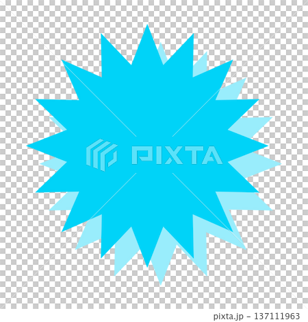 Simple color speech bubble with jagged shape Simple color speech bubble with jagged shape 137111963