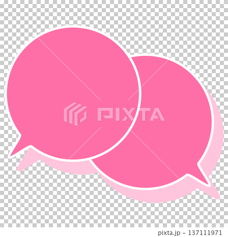Simple color speech bubbles overlapping conversations Simple color speech bubbles overlapping conversations 137111971