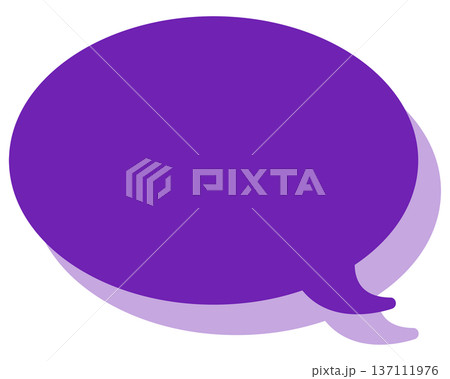 シンプルなカラーの吹き出し　丸形 137111976