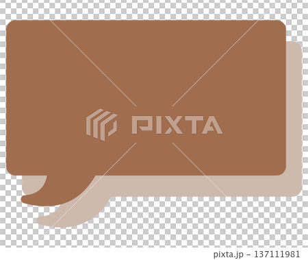 Simple color speech bubble - square 137111981