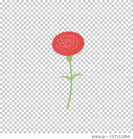 赤いカーネーションのイラスト 母の日素材 赤いカーネーションのイラスト 母の日素材 137112094