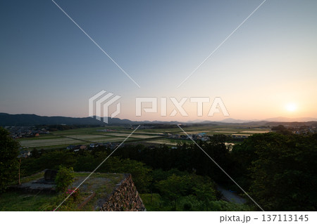 三重県 玉城町 田丸城跡の夕景 三重県 玉城町 田丸城跡の夕景 137113145