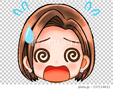 短髮女性Q版人物頭像5 137114612