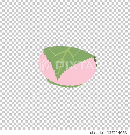 桜餅のイラスト　春素材　和菓子　ひな祭り　花見 137114688