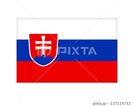 スロバキアの国旗のイラスト素材2 137114732