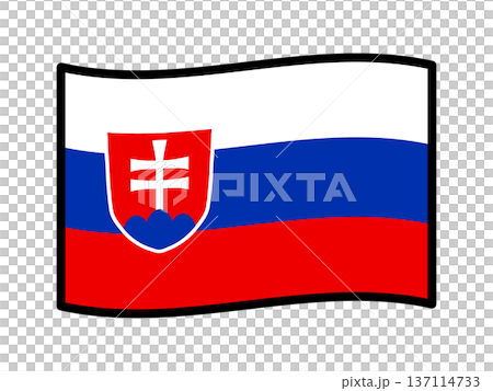スロバキアの国旗のイラスト素材3 137114733