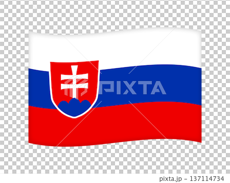 Slovak flag illustration material 4 Slovak flag illustration material 4 137114734