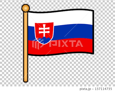 Slovak flag illustration material 5 Slovak flag illustration material 5 137114735