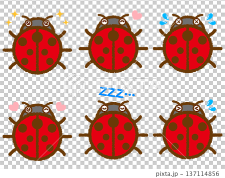 瓢蟲插畫素材組 4 137114856