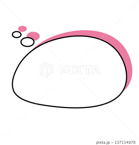 ゆる不規則 楕円ふきだし ミニマル ゆる不規則 楕円ふきだし ミニマル 137114878