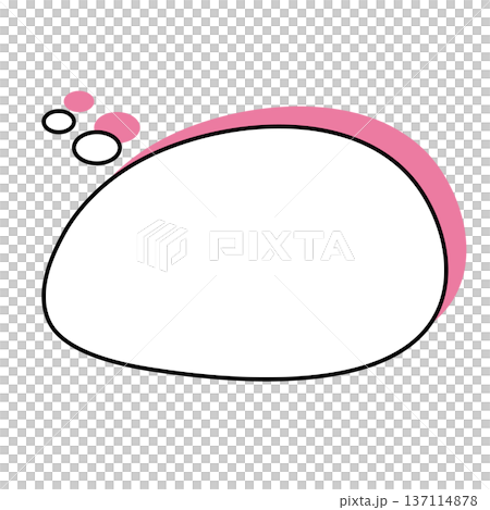 ゆる不規則 楕円ふきだし ミニマル ゆる不規則 楕円ふきだし ミニマル 137114878
