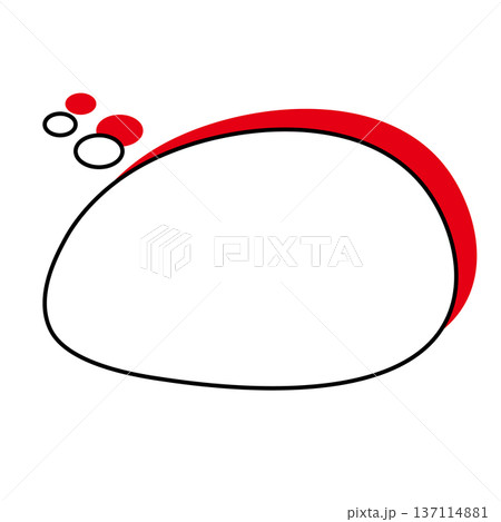 ゆる不規則 楕円ふきだし ミニマル 137114881