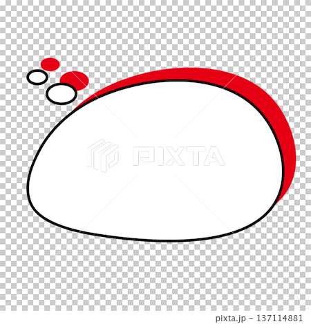 ゆる不規則 楕円ふきだし ミニマル 137114881