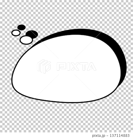 鬆散不規則橢圓形對話框（極簡） 137114883