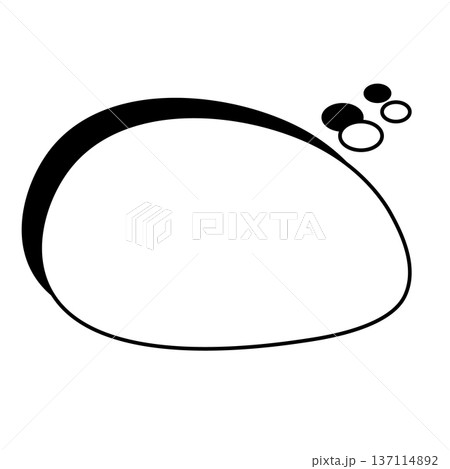 ゆる不規則 楕円ふきだし ミニマル ゆる不規則 楕円ふきだし ミニマル 137114892