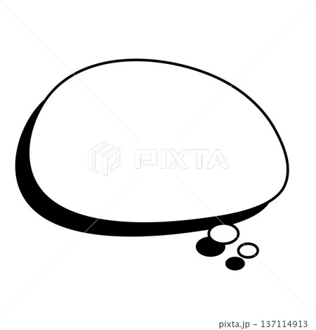 ゆる不規則 楕円ふきだし ミニマル ゆる不規則 楕円ふきだし ミニマル 137114913
