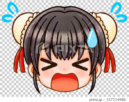 盤發中國女孩Q版人物頭像插圖5 盤發中國女孩Q版人物頭像插圖5 137114986