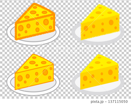 シンプルなチーズのイラスト素材セット 137115050