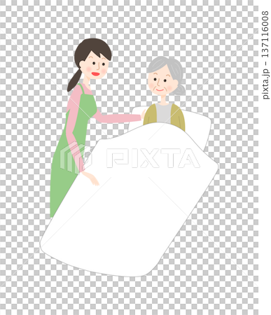 床上的老婦人和幫手 137116008