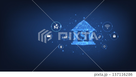 Online banking technology concept. Online banking technology concept. 137116286