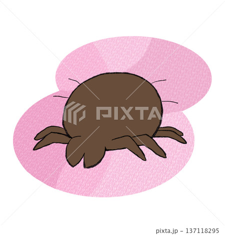 カーペットにいるダニのイラスト 137118295