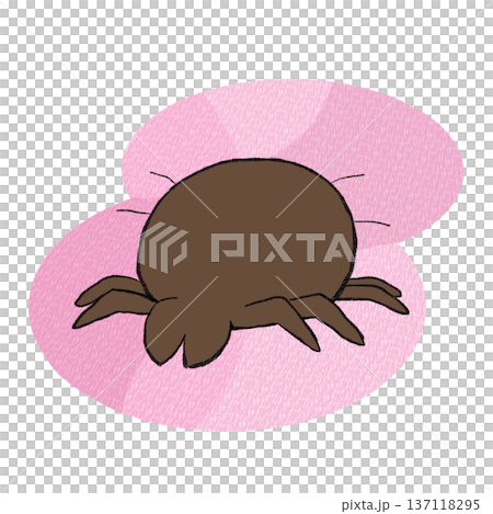 カーペットにいるダニのイラスト 137118295