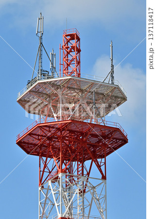 通信イメージ（電波塔:基地局） 137118417