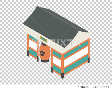雷門のアイソメトリックイラスト 雷門のアイソメトリックイラスト 137118431