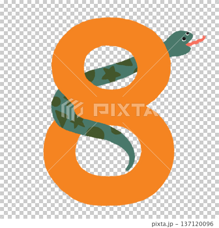 Snake number 8 illustration 137120096