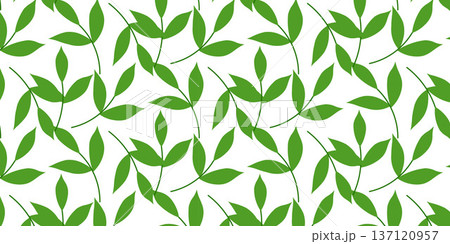 Tropical leaf pattern featuring modern botanical foliage design in natural green tones. Perfect for textile, fabric, wallpaper, packaging, branding, wrapping paper, background decoration Tropical leaf pattern featuring modern botanical foliage design in natural green tones. Perfect for textile, fabric, wallpaper, packaging, branding, wrapping paper, background decoration 137120957