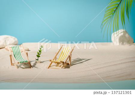 Symbolic beach background Symbolic beach background 137121301