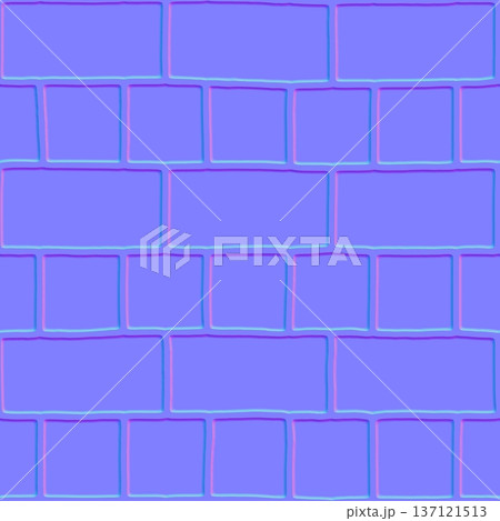 Seamless Brick Wall Normal Map for 3D Game Design Seamless Brick Wall Normal Map for 3D Game Design 137121513