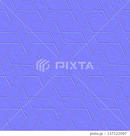 Textured Geometric Tri-Hex Paving Normal Mapのイラスト素材 [137122097] - PIXTA