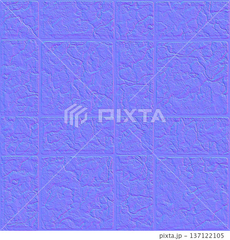 Textured Square Cobblestone Normal Mapのイラスト素材 [137122105] - PIXTA
