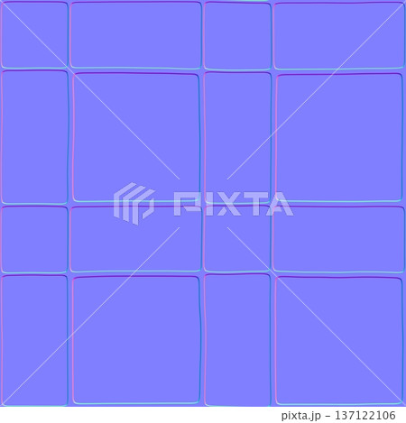 Modern Geometric Square Tile Normal Mapのイラスト素材 [137122106] - PIXTA
