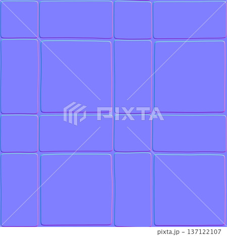 Bevelled Square Tile Grid Normal Mapのイラスト素材 [137122107] - PIXTA