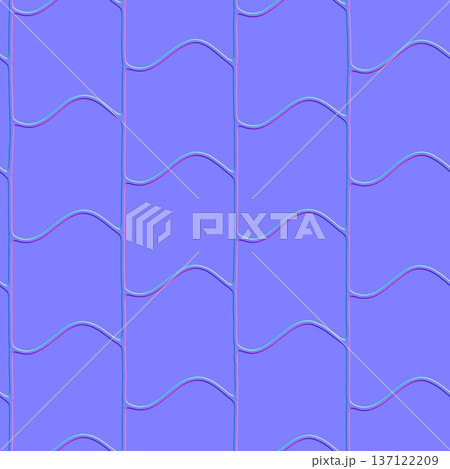 Wavy Tile Outline Seamless Normal Map Wavy Tile Outline Seamless Normal Map 137122209