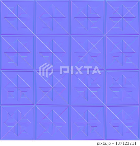 Geometric Square Tile Normal Map for Architectural 3D 137122211