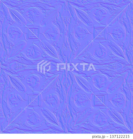Ornate Baroque Floral Normal Map for Decorative Materials Ornate Baroque Floral Normal Map for Decorative Materials 137122215